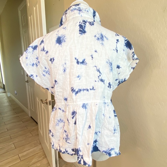 Rachel Zoe Tie Dye Babydoll Linen Top XS - Picture 4 of 8